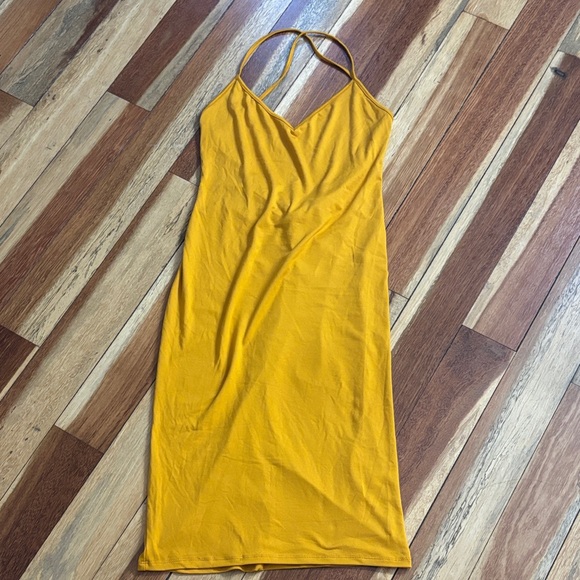 Heart Hips Dresses & Skirts - Elegant Mustard Halter Dress